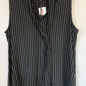 Max Black and White Pinstripe Women's Blouse
